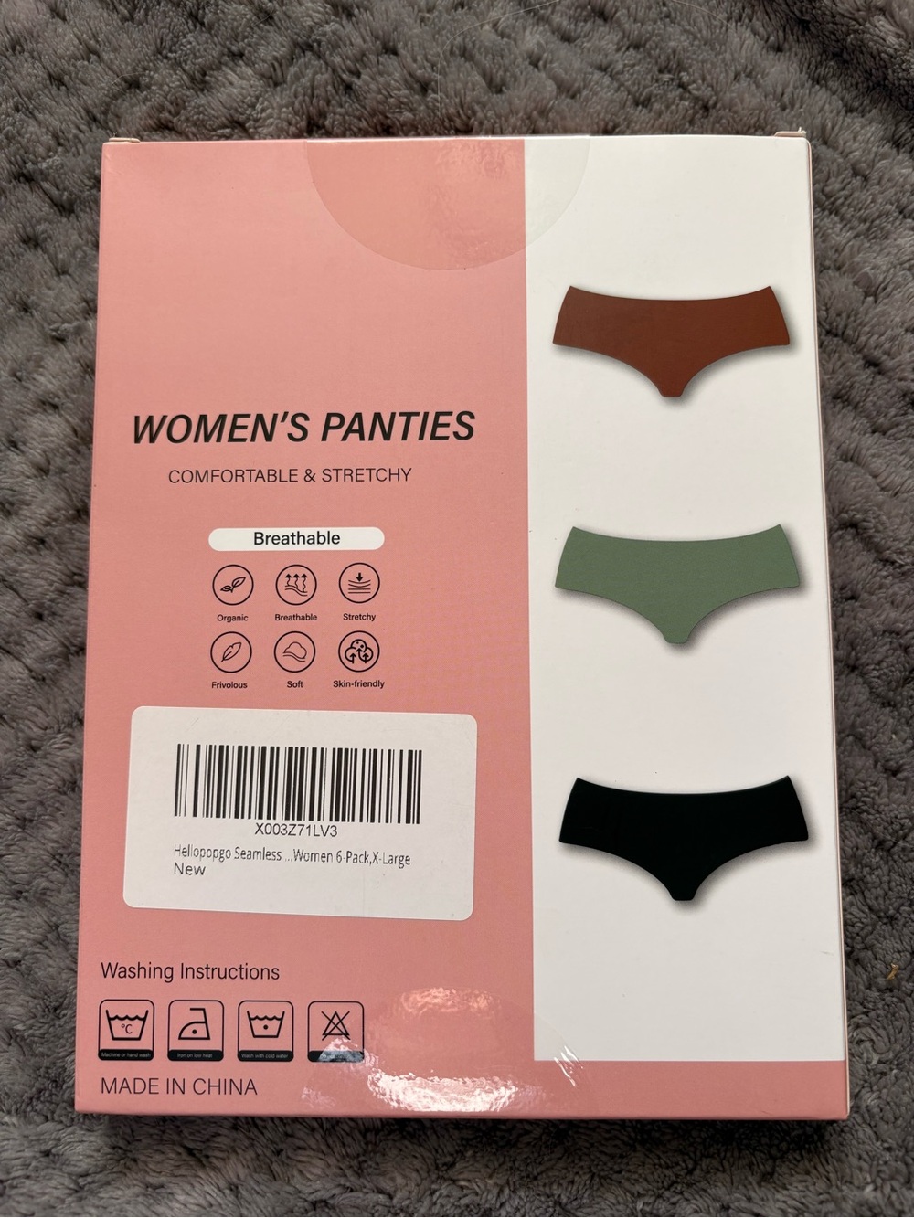 Seamless No Show Thong Set (6-Pack) | Soft Stretch V-Waist Panties XL NWT